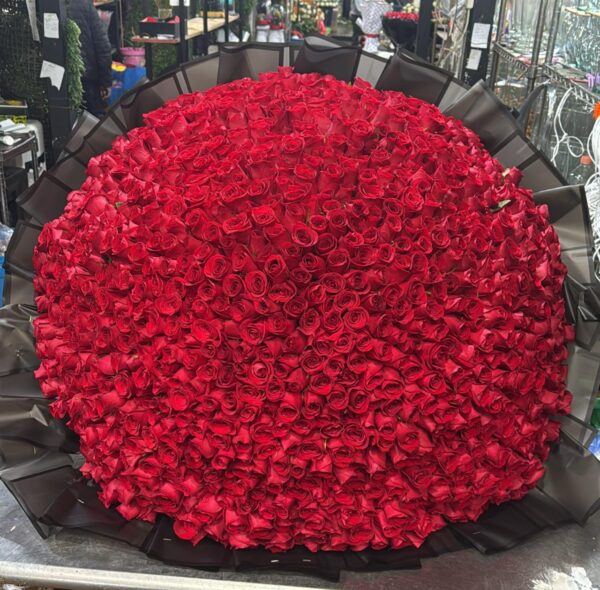 RAMO BUCHON DE 1000 ROSAS ROJAS