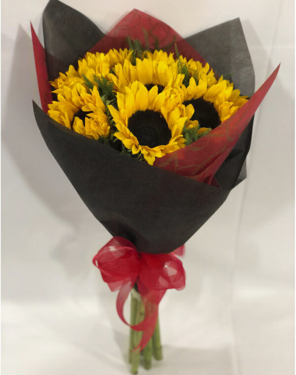 RAMO CON 10 GIRASOLES