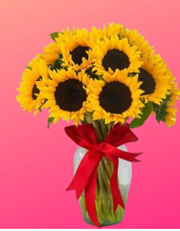 JARRON CON GIRASOLES